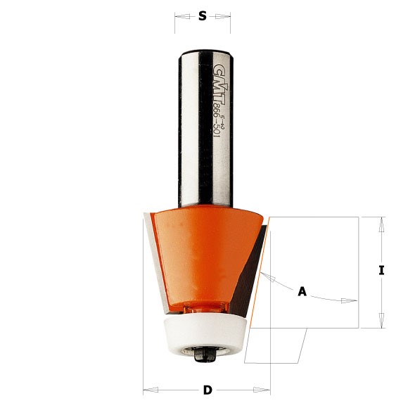 Buy CMT- Bevel Cutter For Corian: S=12 D=13.7x22.2 Online | Power Tools | Qetaat.com